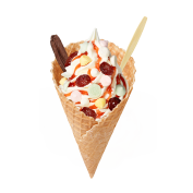 Super Cone Aardbei Meringue,Soft Ice Corner,Angelo,Good Choice;4,95